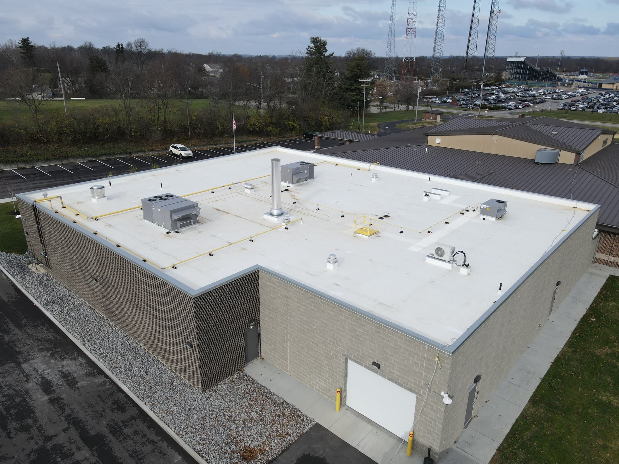 Commercial Flat Roof Aerial