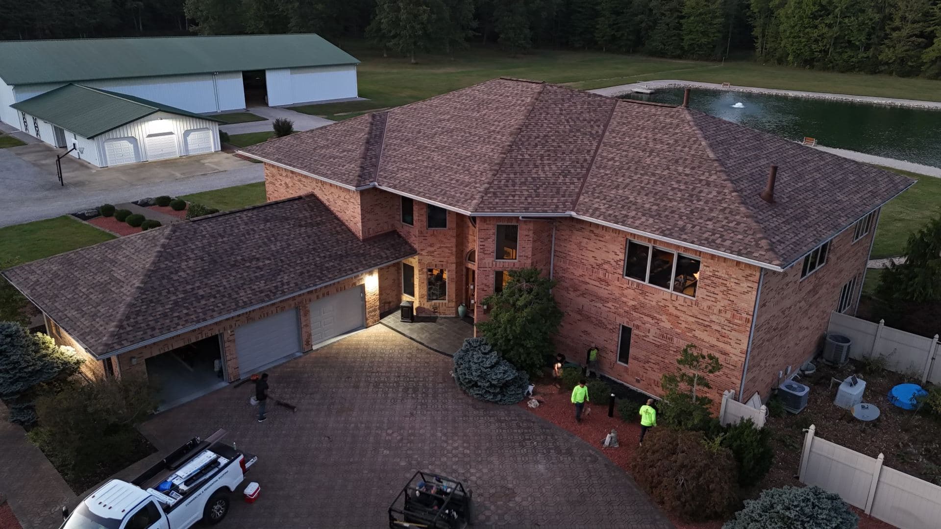 AJL Group crew completing a residential roof